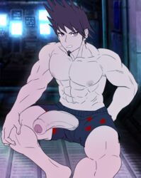 abs big_balls big_penis boxers buranko! burankoprn danganronpa edit foreskin human human_male kaito_momota light-skinned_male light_skin male_only momota_kaito penis penis_through_fly pompadorkz smooth_skin tagme uncircumcised uncut