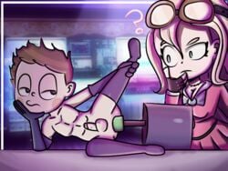 1boy 1boy1girl 1girls 2021 ? anal_penetration anal_sex armwear bored bored_expression danganronpa danganronpa_v3 dildo dildo_penetration dwarfism fingerless_gloves gloves human irish iruma_miu jembbrowm leg_grab legwear long_gloves male_penetrated malesub muscular_male no_nipples penis question_mark ryoma_hoshi sex_machine smooth_skin tagme thick_thighs thighhighs yellow_hair