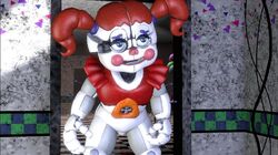 3d animatronic baby_(fnafsl) blue_eyes canon_appearance circus_baby circus_baby_(fnaf) circus_baby_(original) female five_nights_at_freddy's five_nights_at_freddy's:_sister_location freddyleo full_color no_penetration red_hair solo solo_female tagme