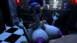 3d 3d_(artwork) 3d_model absurd_res ballerina ballora ballora_(fnafsl) ballora_(spiderjunior10) big_breasts breast_squeeze cum cum_on_face daws19 female five_nights_at_freddy's five_nights_at_freddy's:_sister_location fnaf huge_breasts lipstick living_machine milf office one_eye_closed paizuri purple_eyes purple_nipples robot scottgames sister_location spiderjunior10 straight titjob