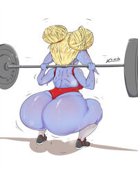 2020 chubby fat_ass huge_ass jouljehart league_of_legends massive_ass pointy_ears poppy riot_games shortstack spandex spandex_suit sweat sweatdrop sweaty_ass tiny_waist training yordle