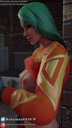 1girls 3d animated areolae boobs breasts breasts_out darkbahamuth exposed_breasts eyebrows eyelashes eyeshadow female fit fit_female fortnite fortnite:_battle_royale green_hair leggings legwear long_hair nipples no_bra no_sound phone self_upload solo sunbird tagme tits video