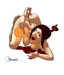 anal anal_vore anus ass ass_up avatar_the_last_airbender azula breasts crazy_eyes face_down_ass_up female fire inserting insertion medium_breasts nude nude_female punishment size_difference thick_ass vore