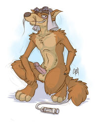 2014 anal anal_masturbation anal_sex anthro balls belly_tuft black_nose brown_body brown_fur canid canine canis chest_tuft claws clothing colored_sketch crotch_tuft crouching disney domestic_dog elbow_tuft erection eyewear fur genitals goggles goggles_on_head gothwolf grin hand_on_butt hat headgear headwear hi_res humanoid_genitalia humanoid_penis knee_tuft leg_tuft looking_back mad_dog male male_only mammal masturbation mostly_nude mostly_nude_anthro mostly_nude_male multicolored_body multicolored_fur navel obscured_masturbation obscured_penetration penetration penis pink_penis sex_toy sex_toy_in_ass sex_toy_insertion shoulder_tuft signature smile solo syringe talespin tan_balls tan_body tan_fur tiptoes tube tuft two_tone_body two_tone_fur whiskers