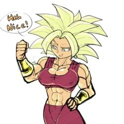 1girls abs biceps breasts dragon_ball dragon_ball_super female_saiyan kefla legendary_super_saiyan muscular pseudocel saiyan solo solo_female super_saiyan universe_6/universe_7 universe_6_saiyan/universe_7_saiyan