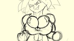 breasts dragon_ball dragon_ball_super drawn kefla legendary_super_saiyan pseudocel saiyan super_saiyan tagme