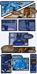 ♠ 1:2 2020 9:18 all_fours animal_genitalia anthro biped canid closed_eyes cobalt_(tatsuchan18) collar comic detailed_background dialogue english_text fur genitals group hair hi_res male mammal onomatopoeia open_mouth sheath sitting sound_effects spade_(tatsuchan18) speech_bubble standing suit_symbol tatsuchan18 text trio