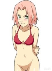 1girls belly belly_button big_breasts blush blushing_at_viewer boruto:_naruto_next_generations bottomless breasts dp1757 edit emje_kid female female_only green_eyes light-skinned_female light_skin medium_breasts naruto naruto_shippuden nipples nude nude_female petite pink_hair pink_nipples sakura_haruno shaved_pussy shy skinny small_breasts smile staring staring_at_viewer thighs young