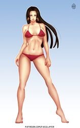 1girls bikini black_hair blue_eyes boa_hancock fasslayer female female_only hourglass_figure large_breasts long_hair looking_at_viewer one_piece voluptuous