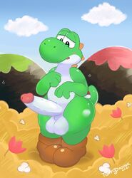 balls femboy fluffydasher furry male male_only mario_(series) nintendo penis solo solo_male yoshi yoshi's_island