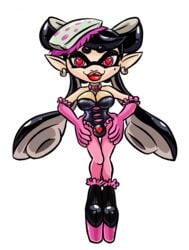 armwear beauty_mark big_breasts big_lips bimbo bimbofication boots breasts bulge bulge_through_clothing callie_(splatoon) cephalopod cephalopod_humanoid choker clothed clothing collar crossdressing drag_queen dress earrings eyelashes fake_breasts femboy ftm_transformation fully_clothed gender_transformation genderswap_(ftm) girly gloves heart-shaped_pupils heart_eyes high_heels highres humanoid inkling lips lipstick looking_at_viewer loverk90_(artist) male male_only nintendo pointy_ears red_lipstick rule_63 sissification sissy splatoon stockings tentacle tentacle_hair thick_thighs transformation trap video_game video_games