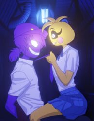 five_nights_at_freddy's lovetaste_chica purple_guy_(fnaf) tagme toy_chica_(fnaf) toy_chica_(love_taste) vincent_(fnaf) william_afton