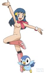 1girls belly belly_button black_hair breasts dawn_(pokemon) edit emje_kid female female_only light-skinned_female light_skin medium_breasts nipples nude nude_female petite pink_nipples piplup pokegirl pokemon pokemon_(species) pokemon_dppt shaved_pussy shy skinny small_breasts smaller_female smile staring staring_at_viewer thighs young