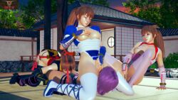 3d 4girls ayane_(doa) clones cunnilingus dead_or_alive facesitting icon_of_sin_(artist) incest kasumi_(doa) lesbian_sex masturbation oral oral_sex sisters yuri