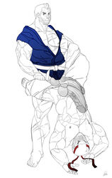 abel capcom color human male male_only multiple_males muscles ryu_(street_fighter) straight_hair street_fighter yaoi