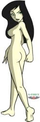 anklet disney female female_only gforce green_eyes human kim_possible nipples nude phillipthe2 shego solo straight_hair tagme white_background