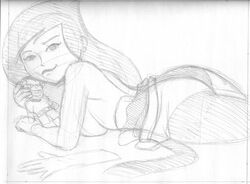 disney dr._drakken female female_only human kim_possible monochrome pointy_chin pulsetastic rough_sketch shego solo straight_hair tagme