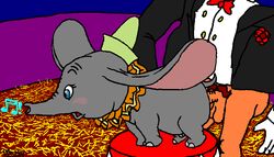 disney dumbo dumbo_(character) elephant elephantid gay human male male_only penis tagme testicles zoophilia