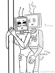 1boy 1boy1girl 1girls female fnf_mod fnf_mods friday_night_funkin hex_(friday_night_funkin) hex_(yingyang48) male mariah_arts robot_boy robot_girl sam_(mariah_arts) tv_head yellolight