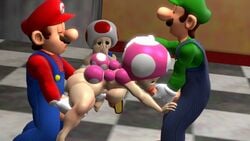 1girls 3boys 3d animated areolae ass auta big_ass big_breasts big_butt black_sclera blowjob bouncing_ass bouncing_breasts breasts closed_eyes clothing covering_eyes cuck cucked_by_human cuckold despair double_penetration female left_out luigi mario mario_(series) mushroom netorare nintendo ntr nude super_mario_bros. thick_thighs threesome toad_(mario) toadette upset watching watching_sex