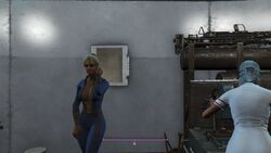 3d clothing fallout fallout_4 female human in-game jumpsuit screenshot tagme vault_suit