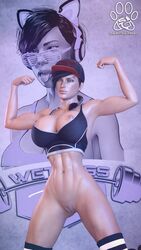 3d abs bottomless flexing gears_of_war gears_of_war_4 kait_diaz nipples pussy saintsgringo shaved_pussy tagme toned_female