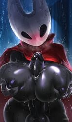 1futa 4_fingers anthro anthrofied areola areolae autopaizuri black_body black_eyes black_sclera black_skin breast_grab breast_hold breast_squeeze breasts cape cloak clothing completely_nude cum cum_on_breasts futa_only futanari hips hollow_knight hornet_(hollow_knight) hourglass_figure huge_breasts huge_cock humanoid insect_girl insect_humanoid insects intersex lewdzure looking_at_viewer mask masked mouthless nipples no_mouth no_pupils nude outerwear paizuri penis pose posing rain red_cape seductive seductive_eyes seductive_look solo thick_thighs thighs voluptuous water watermark wet wide_hips