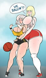 2020s 2021 bangs basketball basketball_uniform big_ass big_breasts big_butt big_dom_small_sub big_nipples blonde_hair blue_eyes blush bob_cut booty_shorts disturbedmonkey drool drooling fonkimonki huge_ass huge_breasts huge_butt huge_nipples lactating lactating_nipples lactating_through_clothing lactation lactation_through_clothes lactation_without_stimulation large_ass large_breasts luka_(lukaforyou) milk milk_squirt milking pepper_(disturbedmonkey) pepper_(fonkimonki) pussy_juice pussy_juice_drip saliva saliva_drip shorts sports_bra squirt_leak squirting_milk sweat sweatdrop sweating thick thick_ass thick_legs thick_thighs thin_waist tight_clothes tight_clothing volleyball_uniform voluptuous wet wet_pussy