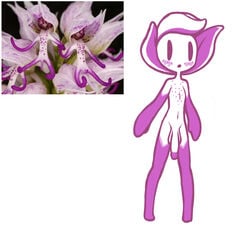 2018 anthro balls flaccid flora_fauna male male_focus male_only naked navel nude nude_male nudity penis plant plant_boy plant_humanoid purple_arms purple_legs screwroot solo solo_focus solo_male standing white_background