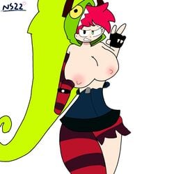 artist_name big_breasts breasts cartoon_network demencia_(villainous) nipples nsfwed22 smiling villainous