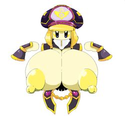 breasts breasts_bigger_than_head breasts_out breasts_out_of_clothes gigantic_breasts kirby_(series) kirby_star_allies nintendo solo solo_female subjectdie_(artist) zan_partizanne