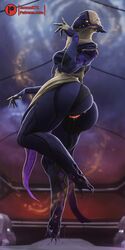 1girls 3d ass big_ass blender breasts bubble_butt curvy curvy_figure female female_only lamoz571 looking_at_viewer looking_back low-angle_view medium_breasts solo solo_female warframe wisp_(warframe)