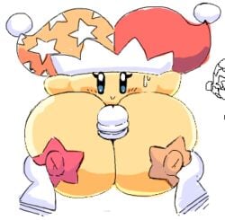 ball_with_hyper_features beam_kirby breasts breasts_bigger_than_head breasts_out breasts_out_of_clothes gigantic_breasts kirby kirby_(series) nintendo nipples paizuri pasties penis subjectdie_(artist) waddling_head