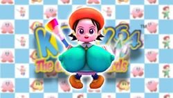 3d adeleine adjajdaks gigantic_breasts kirby_(series) kirby_64 kirby_64:_the_crystal_shards shortstack solo solo_female