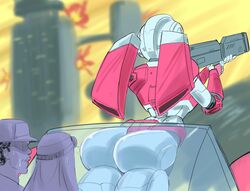 arcee arcee_(g1) ass back back_view big_ass big_butt female machine robot robot_girl robot_humanoid round_ass tagme thick_ass transformers transformers_g1 unknown_artist