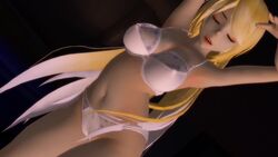 1girls 3d animated blonde_hair blue_eyes cameltoe large_breasts lingerie long_hair looking_at_viewer no_sound tagme twerking underwear video white_panties z375