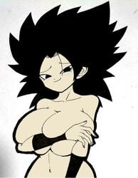 big_breasts caulifla dragon_ball dragon_ball_super edit kuuga_318 saiyan