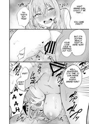 annoyed bending_over big_breasts bouncing_breasts censored censored_pussy classroom cleavage comic cumming faceless_male groping_breasts groping_from_behind long_hair looking_down p_no_ji penetration ponytail presenting_pussy pushing_back sex sexual_requirements_committee_member_amane-san spoken_heart sweatdrop thick_thighs tie