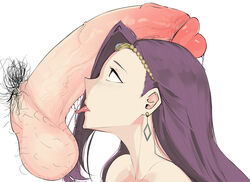 1girls adore_for adore_nice big_penis brown_eyes earrings fellatio fire_emblem fire_emblem_echoes:_shadows_of_valentia large_penis licking_penis long_hair male_pubic_hair nintendo oral penis_lick penis_on_face pubic_hair purple_hair solo_focus sonya_(fire_emblem) tongue tongue_out