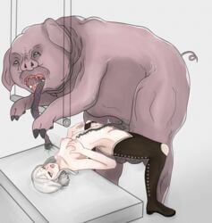 breeding_mount ciri girl_on_bottom grotesque incendiada monster parasite pig suid suina sus_(pig) the_witcher_3:_wild_hunt zoophilia