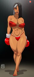 1girls artist_name athletic athletic_female big_breasts bikini boxer boxing boxing_gloves breasts busty dark-skinned_female dark_skin female female_only fighter fit fit_female gabocaricaturas gloves hair hair_over_one_eye hazden_(gabocaricaturas) hips hourglass_figure huge_breasts human humanoid large_breasts legs lips lipstick original original_character red_bikini red_boxing_gloves red_gloves thick thick_legs thick_thighs thighs upper_body voluptuous watermark wide_hips