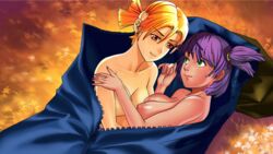 2girls alice_dvachevskaya_(everlasting_summer) alisa_(everlasting_summer) breasts color colored duo dvach-tan everlasting_summer female lena_(everlasting_summer) multiple_girls nude sleeping_bag tagme unknown_artist yuri