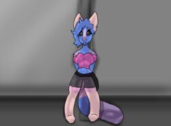 blue_fur fear feline fluff_tail fluffy furry kidnapped oc peach_fur pink_fur pink_shirt purple_fur rape scared shorts zleepyzpine