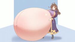 2d animated big_belly big_breasts dadouko hyper hyper_pregnancy kono_subarashii_sekai_ni_shukufuku_wo! mp4 no_sound pregnant video wiz_(konosuba)