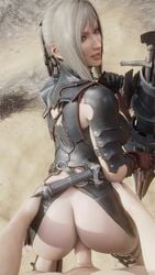 1boy 1girls 3d 9:16 animated aranea_highwind final_fantasy final_fantasy_xv green_eyes grey_hair lazyprocrastinator looking_at_viewer looking_back male_pov no_sound penis pov sex sex_from_behind shorter_than_30_seconds standing standing_sex tagme vertical_video video