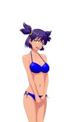 1girls bikini_bottom bikini_top color colored everlasting_summer female female_only green_eyes lena_(everlasting_summer) purple_hair solo tagme underwear underwear_only unknown_artist unyl-chan unyl-tan