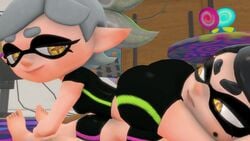 2girls 3d animated ass ass_on_face callie_(splatoon) caption dialogue english_text fart fart_cloud farting_in_face fetishtrash incest inkling light-skinned_female marie_(splatoon) nintendo sitting_on_face sound source_filmmaker splatoon splatoon_(series) tight_clothing tight_fit video yuri