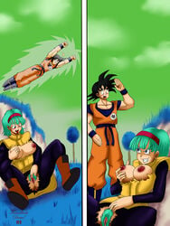 body_swap bodyswap bulma_briefs bulma_briefs_(frieza_saga) captain_ginyu comic dragon_ball dragon_ball_z male/female son_goku