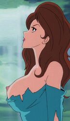 1girls big_breasts breasts brown brown_eyes hair_bun lupin_iii mine_fujiko