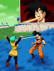 body_swap bodyswap bulma_briefs bulma_briefs_(frieza_saga) captain_ginyu comic dragon_ball dragon_ball_z male/female son_goku